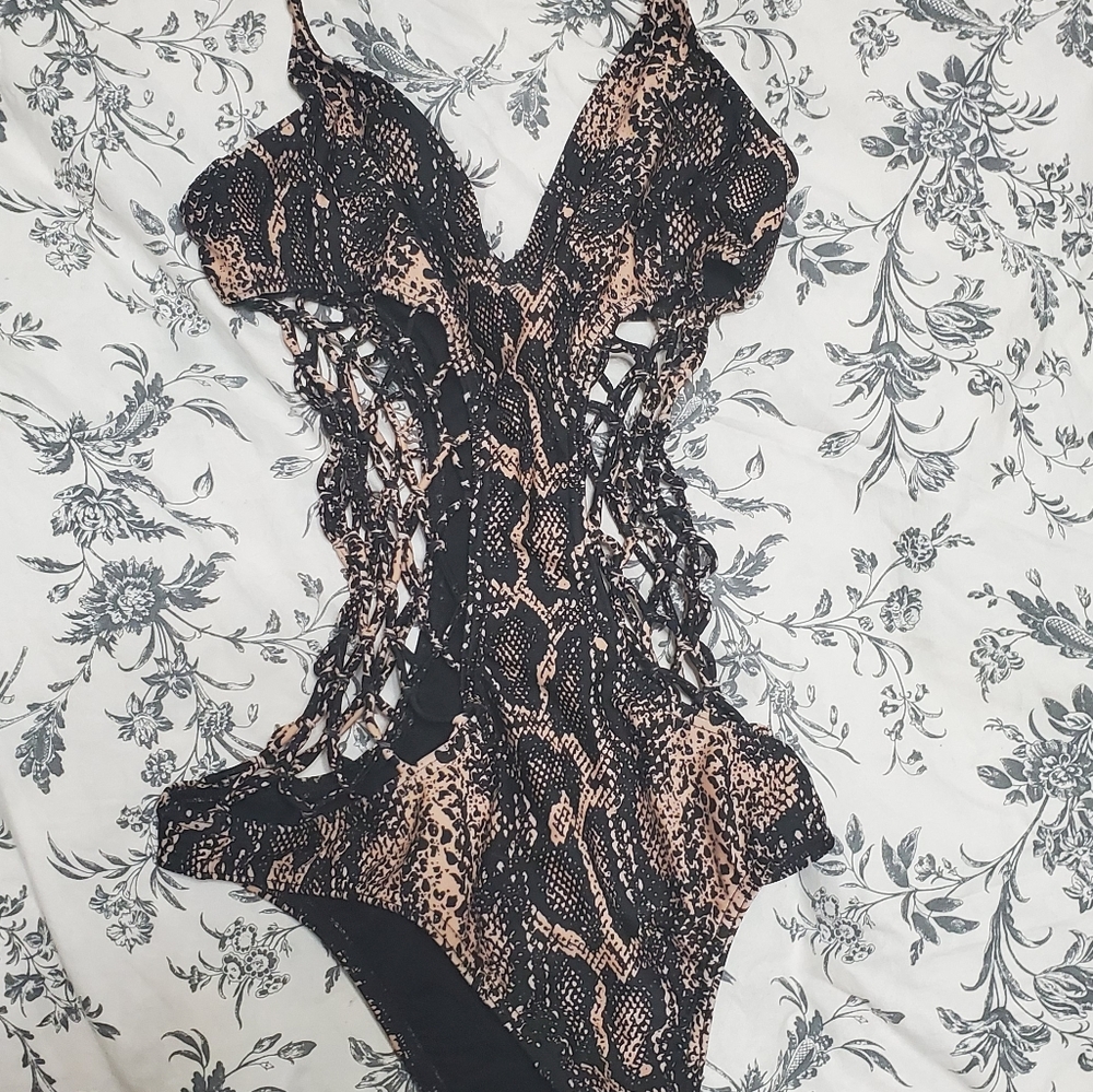 Billabong Snakeskin Print One Piece